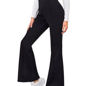 Women's Bell Bottom High Waist Trouser, Elastic Flared Bootcut Pants, Stretchy Parallel Leg for Casual Office Work wear