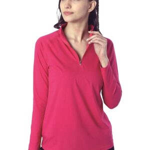 Women Tshirt Full Sleeve Zipper Tshirt for Women t-Shirt for Women Full Sleeves
