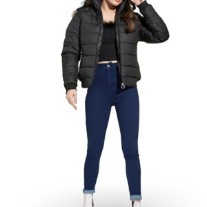 Full Sleeves Puffer Jacket for Women with Detachable Hood